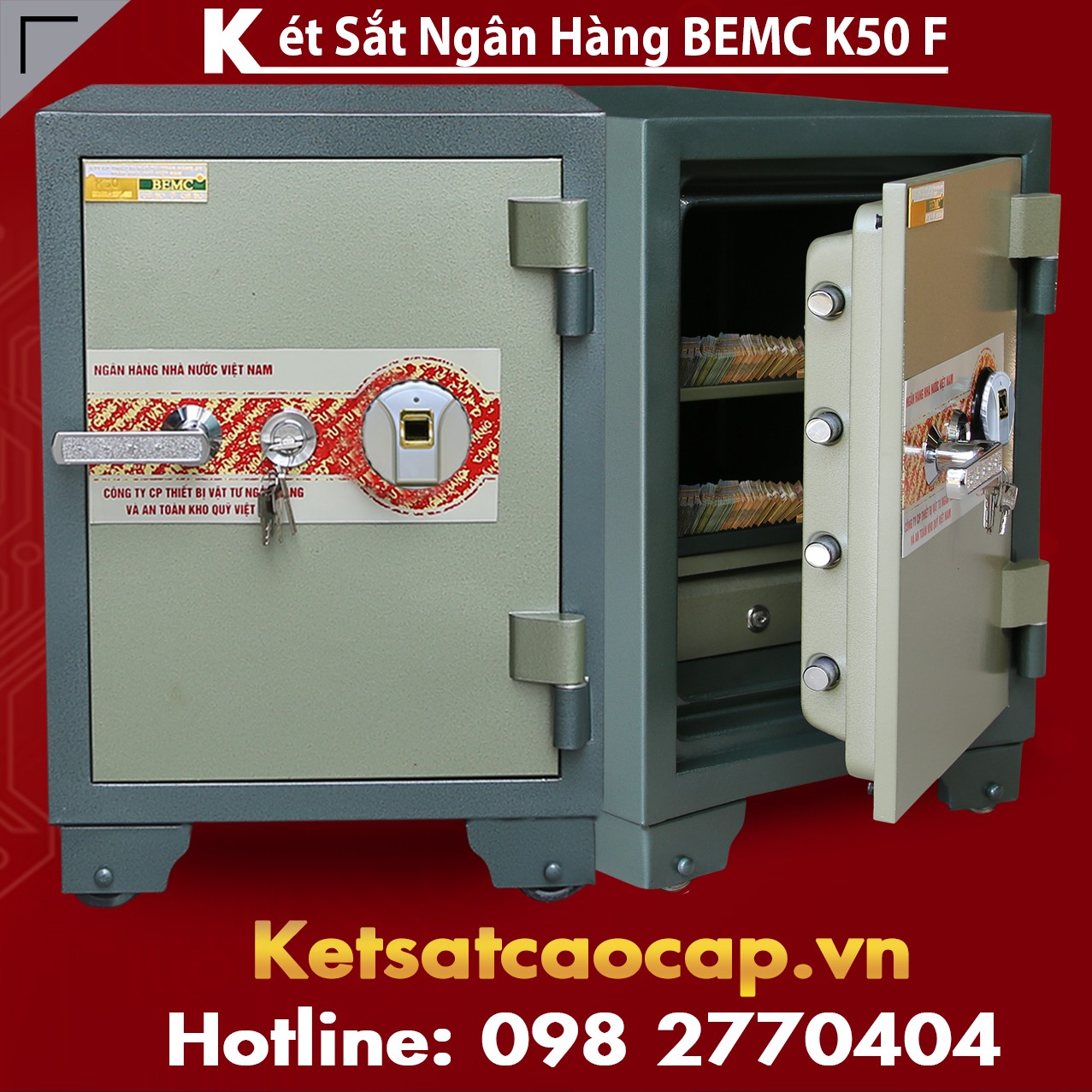 két sắt bảo mật vân tay  an toàn